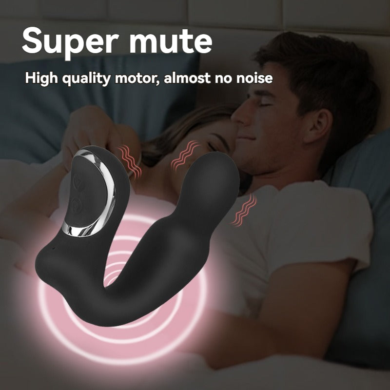 Male prostate massager, male vibrating anal plug, high-quality silicone anal plug masturbator, adult sex toy