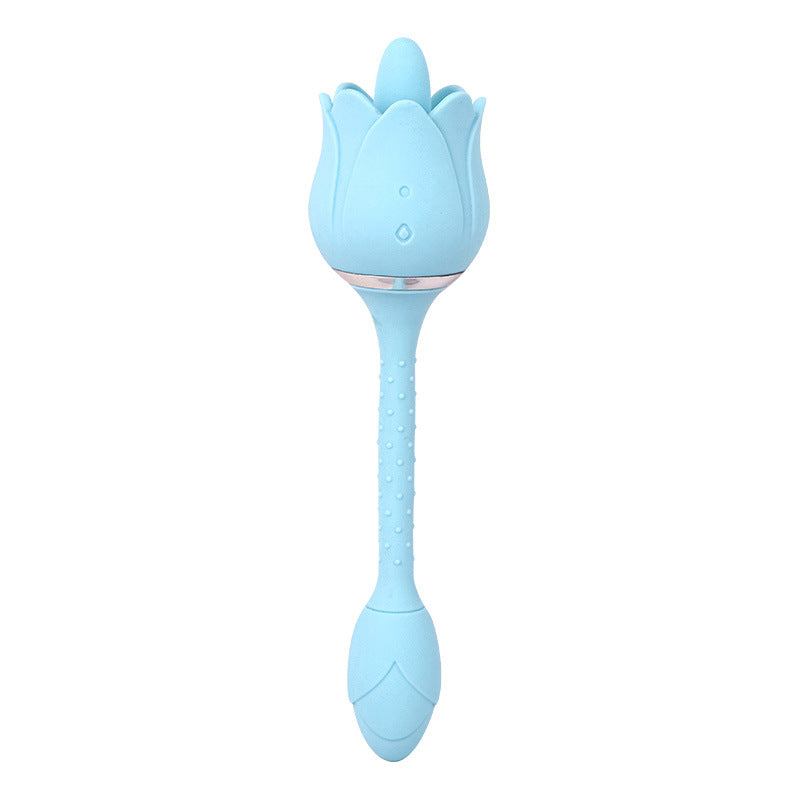 Lotus vibration G-spot jumping egg 12 frequency strong earthquake with tongue licking silicone bend tube precise stimulation suitable for individuals and couples
