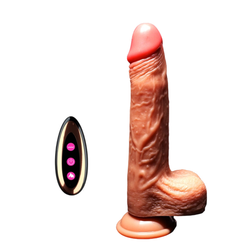 Dildo vibrator: Retractable, Wireless Remote Control, Heating Function