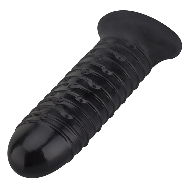 The interior of the sleeve features stimulating ribs and nodules.-Penis Sleeve Extender