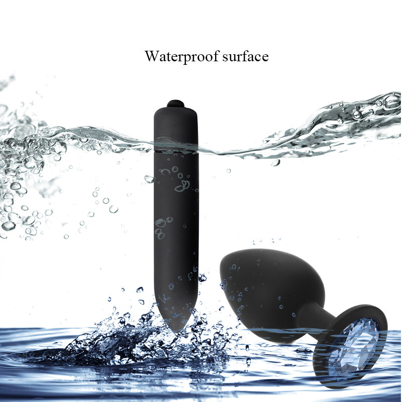 Gemstone anal plug: Three/four-piece set 