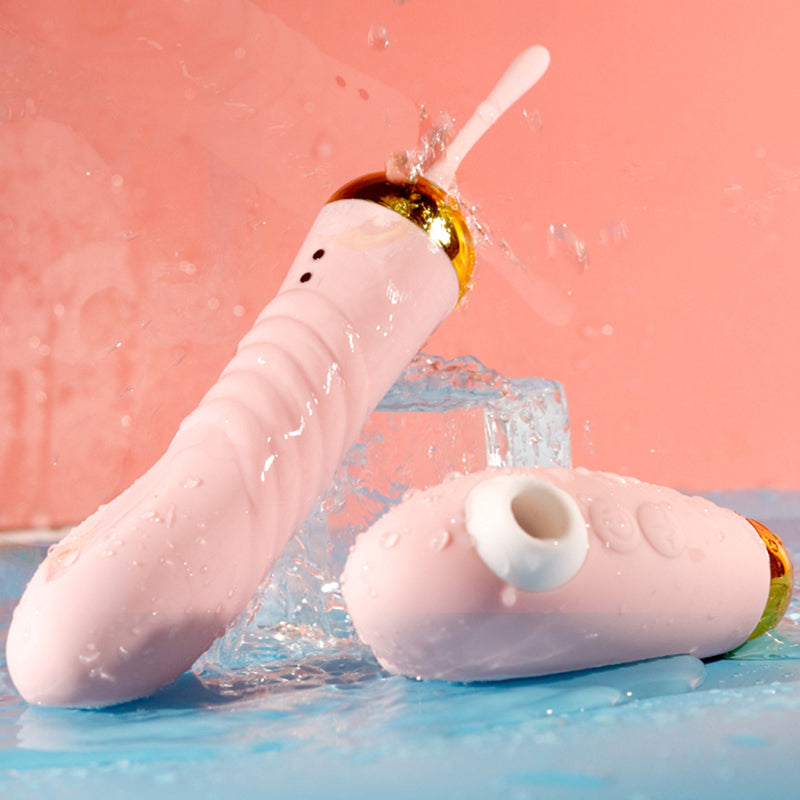 Detachable vibrator: remote control, suction, tongue licking, massager