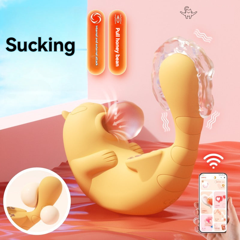 Cat-shaped suction  APP remote control vibrator-cat shape sucking your clitoris