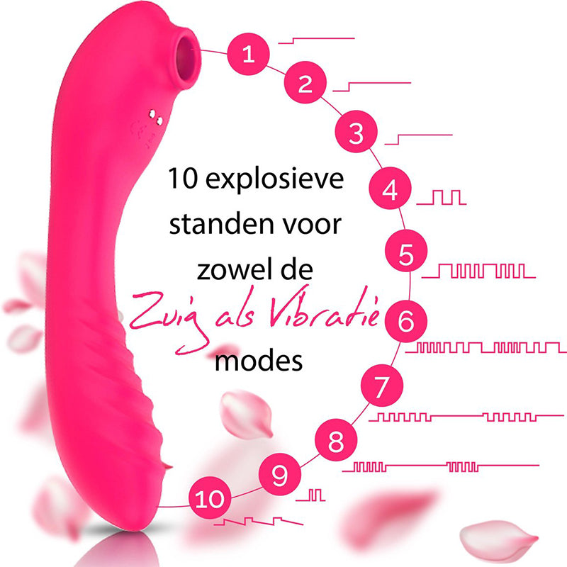 Ten vibration modes-Sucking Vibrator - Dual-Motor Heated Massage Wand