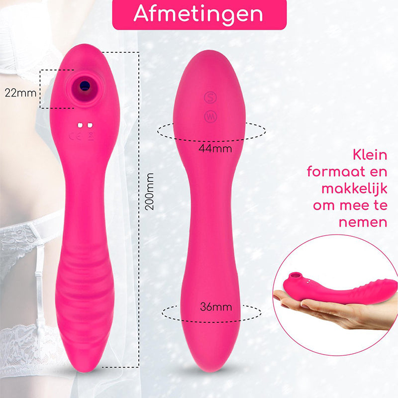 Product Details-Sucking Vibrator - Dual-Motor Heated Massage Wand
