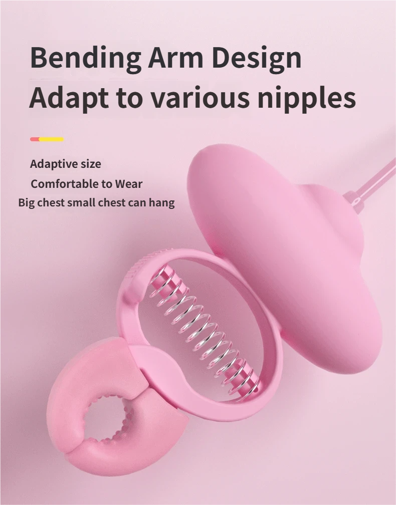 Teasing Kit - Vibrating Nipple Clamps-Bent arm design adaptsto various nipples