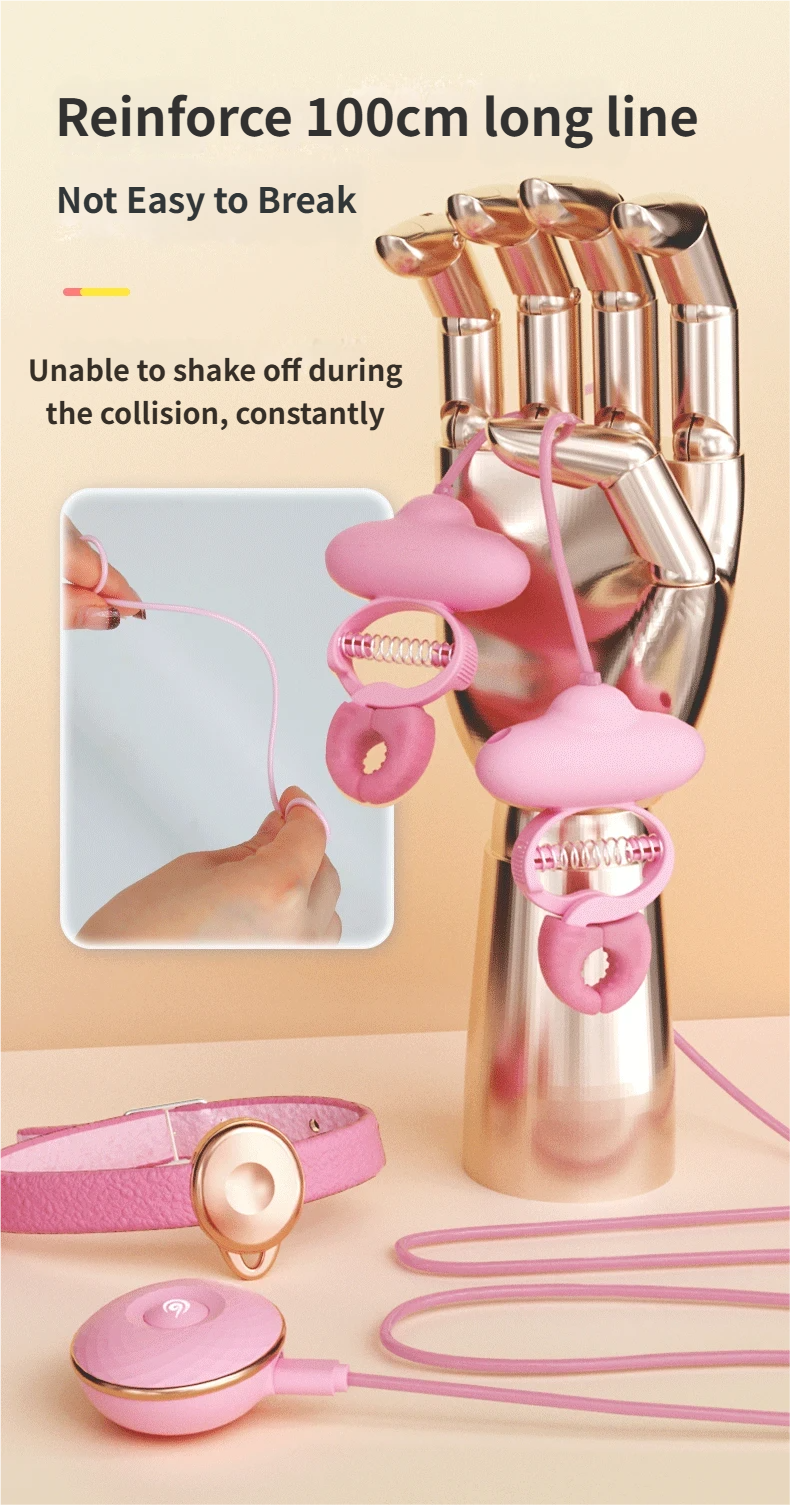 Teasing Kit - Vibrating Nipple Clamps -Reinforced 100CM longcable, not easy to break