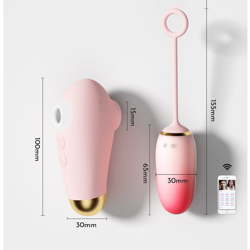 Wearable vibrator: APP remote control, sucking and licking vibration massager