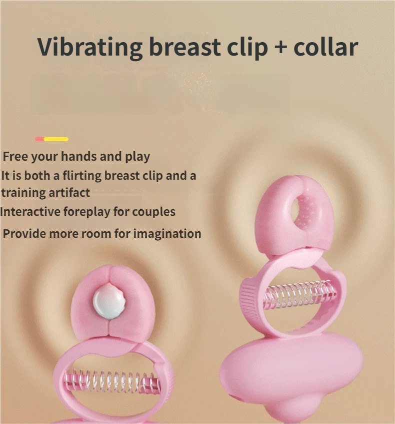 Teasing Kit - Vibrating Nipple Clamps -For couple's foreplay interaction