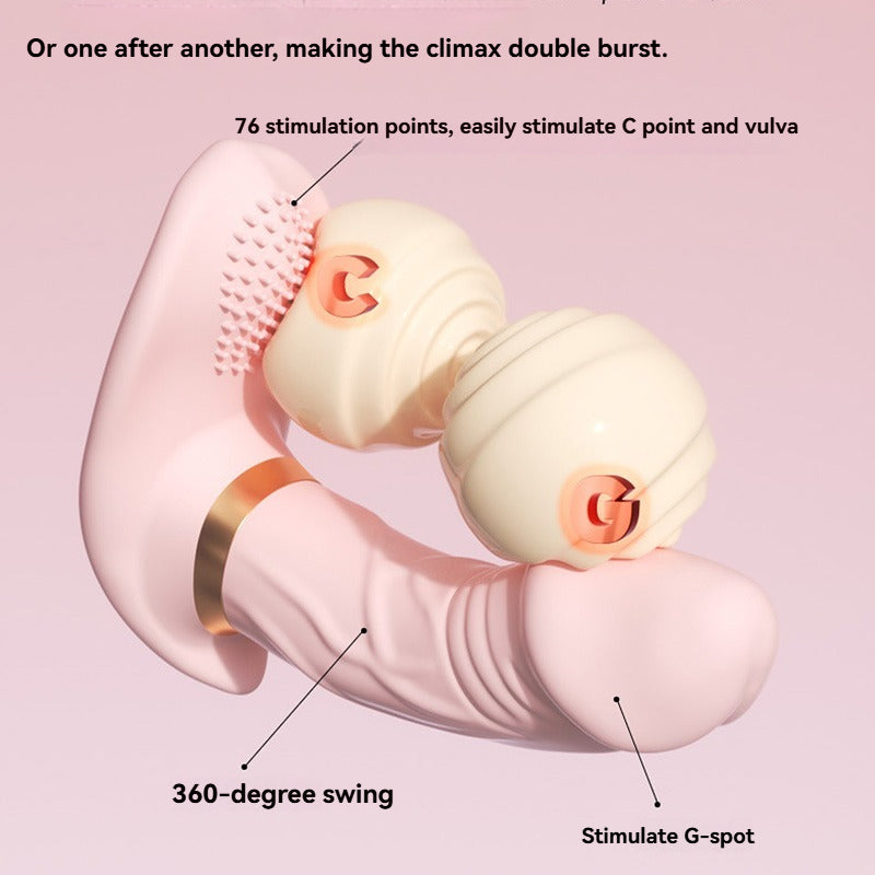 360 Rotating Wearable Dual-Head Vibrator-76 stimulation points, easily stimulate C point and vulva