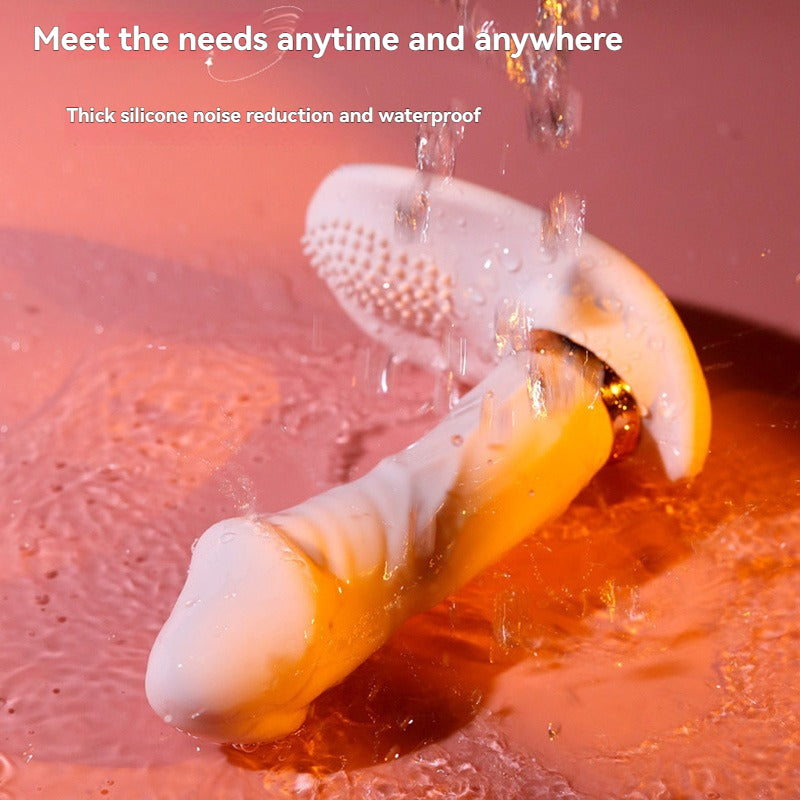 360 Rotating Wearable Dual-Head Vibrator-Thick silicone noise reduction and waterproof