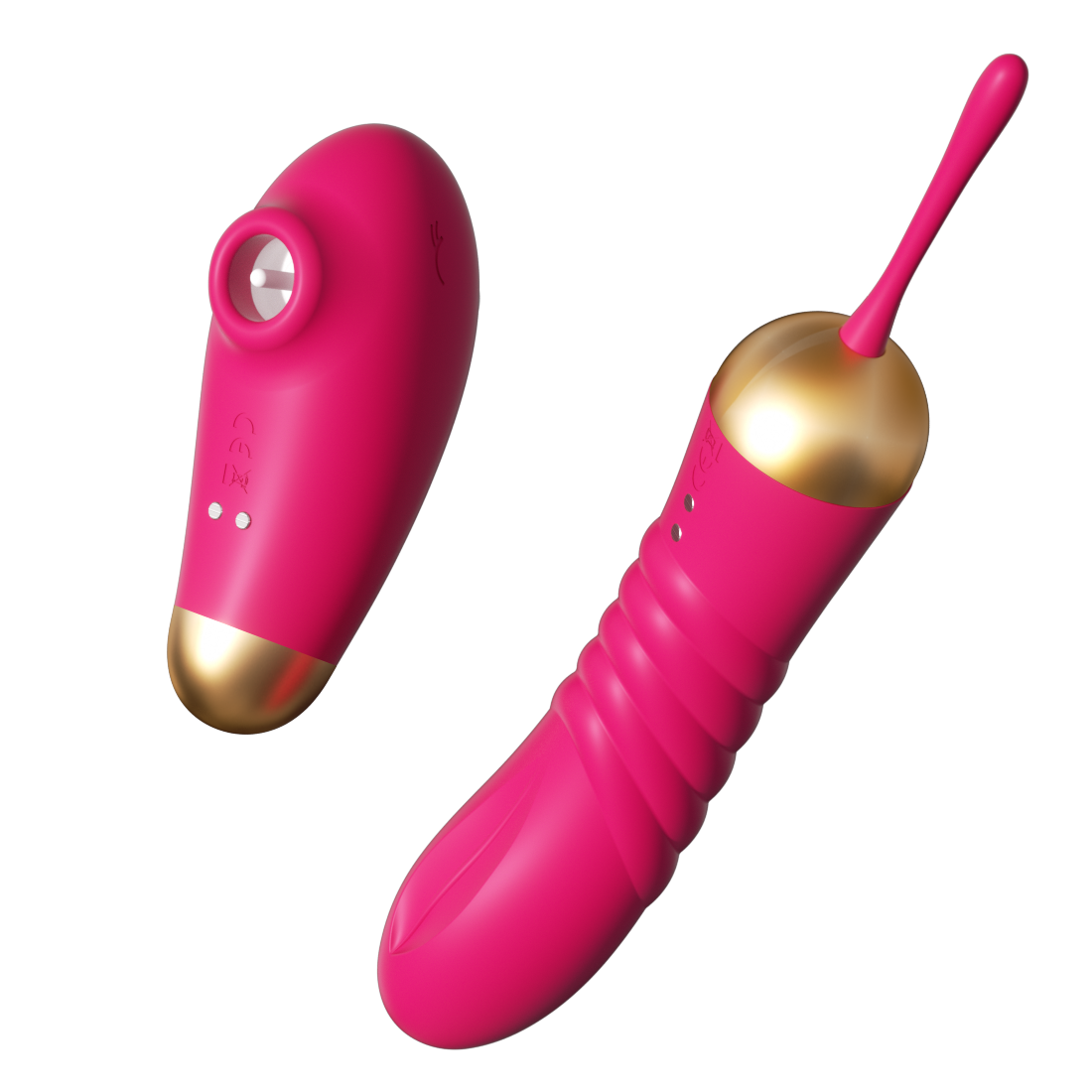 Product display of the Detachable Vibrator from Vermilionchamber in rose red