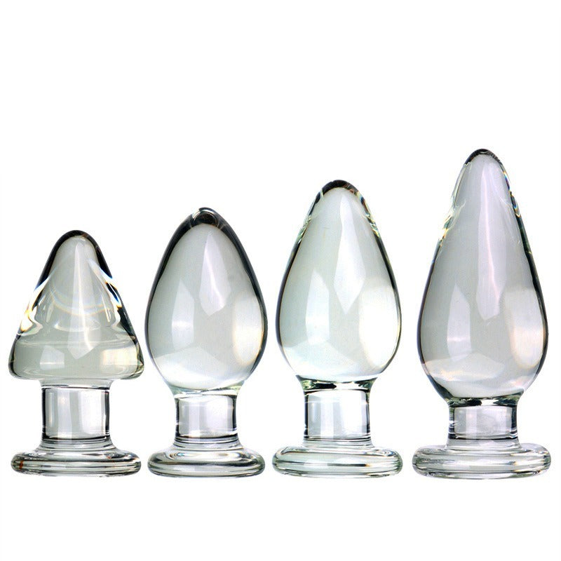 Giant Head Glass Anal Plug for Anal Training  Dilation for men:all types