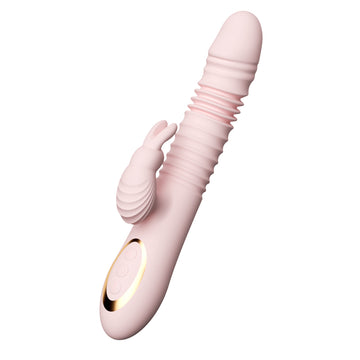 Rabbit Vibrator Extendable, realistic penis-shaped massager-pink