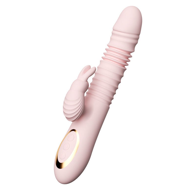 Rabbit Vibrator Extendable, realistic penis-shaped massager-pink