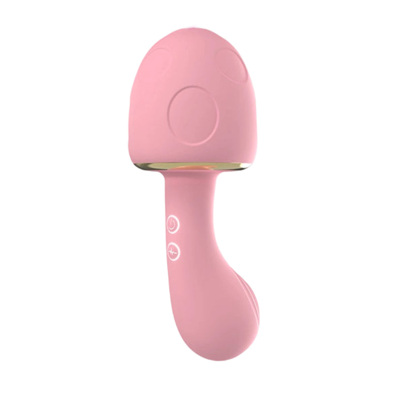 Dou Dou Mushroom Suction Vibrator in Light Pink