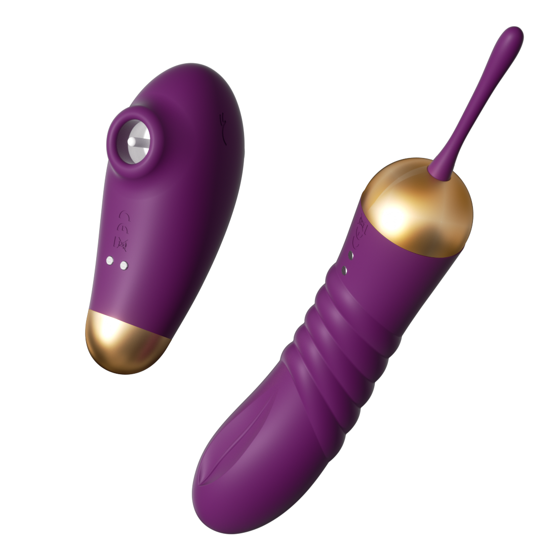 Product display of the Detachable Vibrator from Vermilionchamber in deep purple