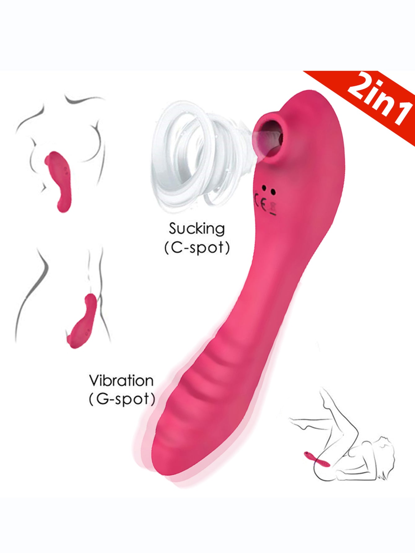 Gameplay-Sucking Vibrator - Dual-Motor Heated Massage Wand
