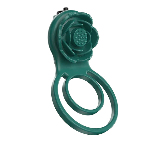 Rose-shaped vibrating delay ring: Prevents premature ejaculation, penis exercise.