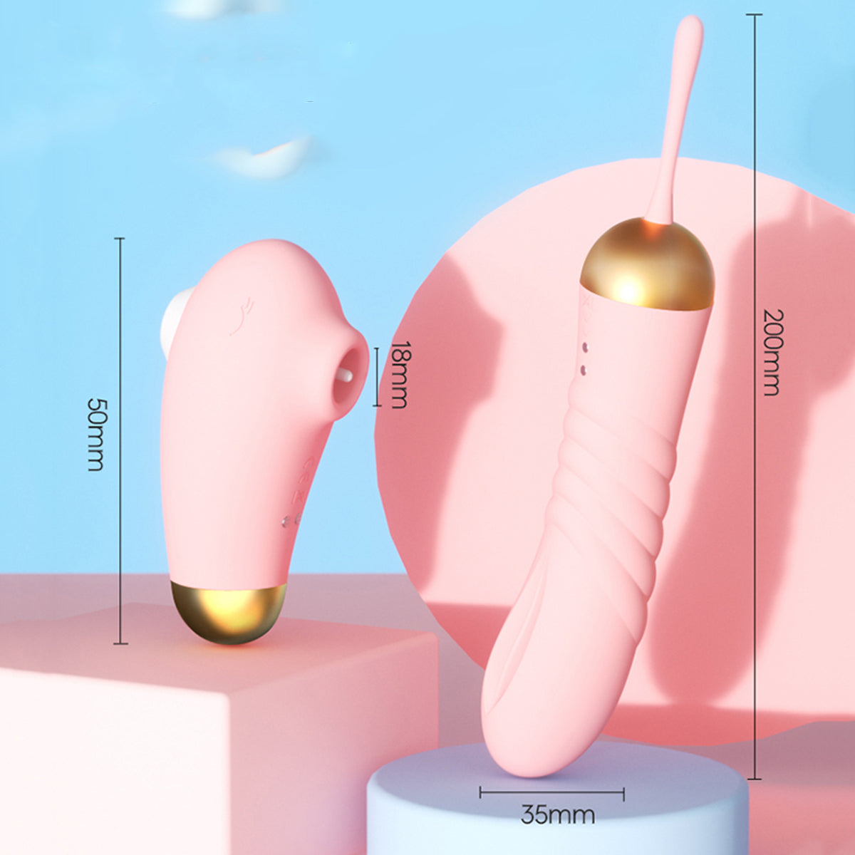 Detachable vibrator: remote control, suction, tongue licking, massager