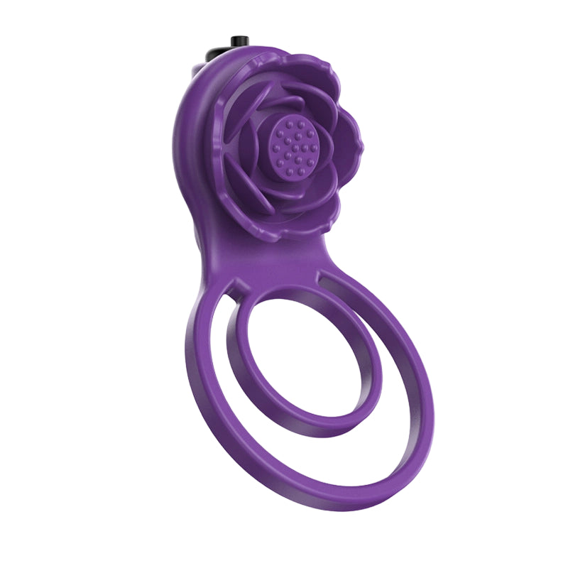 Rose-shaped vibrating delay ring: Prevents premature ejaculation, penis exercise.