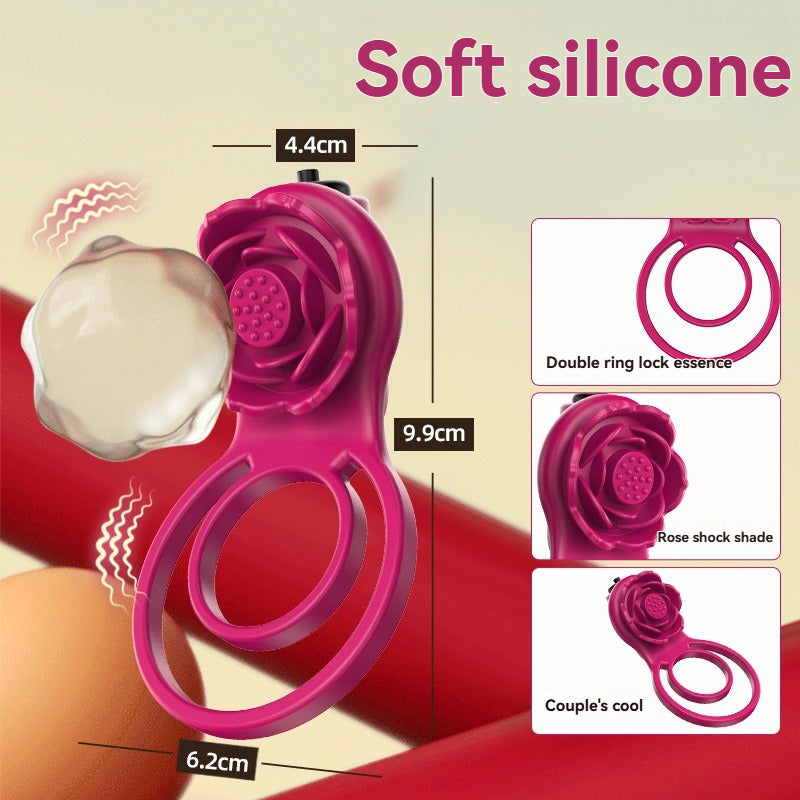 Anti-ejaculation locking and sperm-retaining ring for male penis exerciser, with optional vibration function, suitable for both men and women, delaying ring, waterproof silicone material for enhanced pleasure