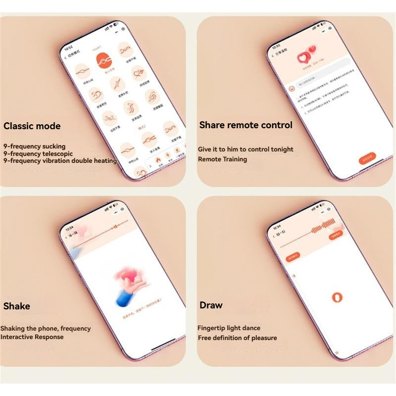 Rabbit-shaped detachable vibrator APP control, retractable beads leg straps