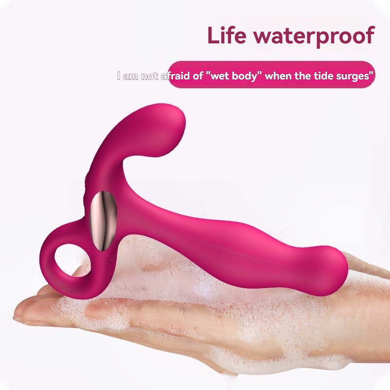 Silver-plated anal sex toys for both men and women, beginner-friendly sex toys, high-intensity vibrating silicone anal plugs