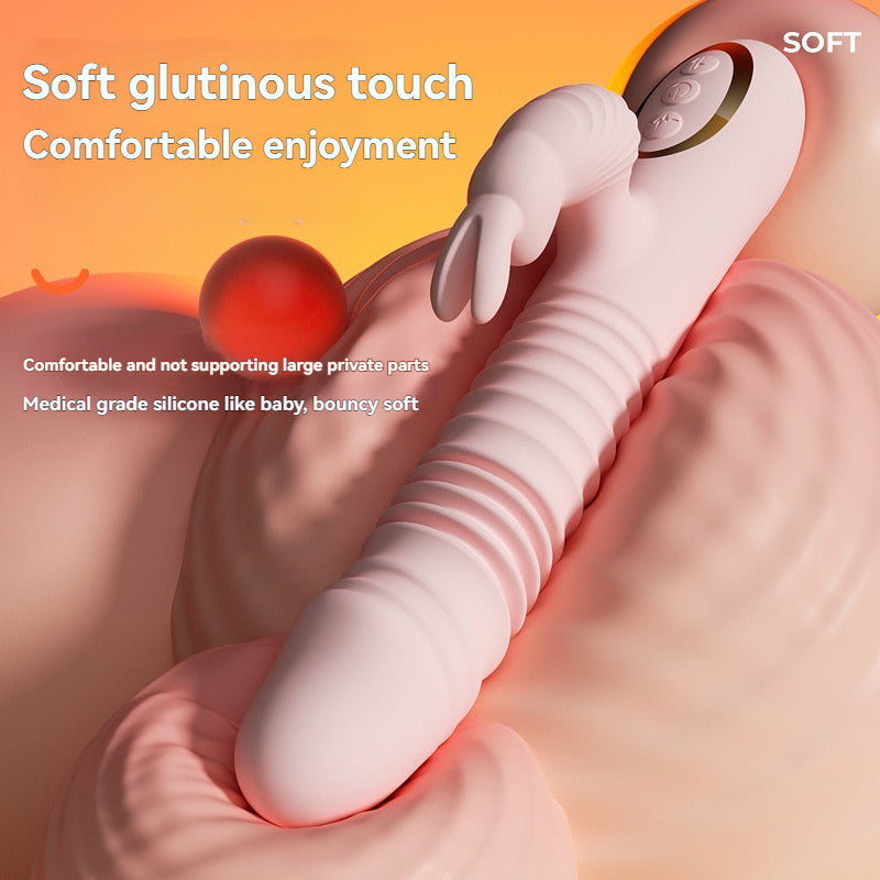 Rabbit Vibrator Extendable, realistic penis-shaped -Soft glutinous touchComfortable enjoyment