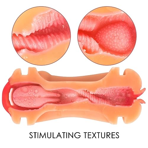 Double-Ended Pocket Pussy Stimulator-stimulating textures
