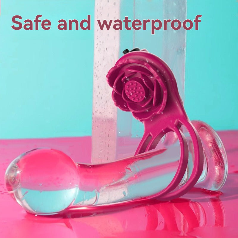 Anti-ejaculation locking and sperm-retaining ring for male penis exerciser, with optional vibration function, suitable for both men and women, delaying ring, waterproof silicone material for enhanced pleasure