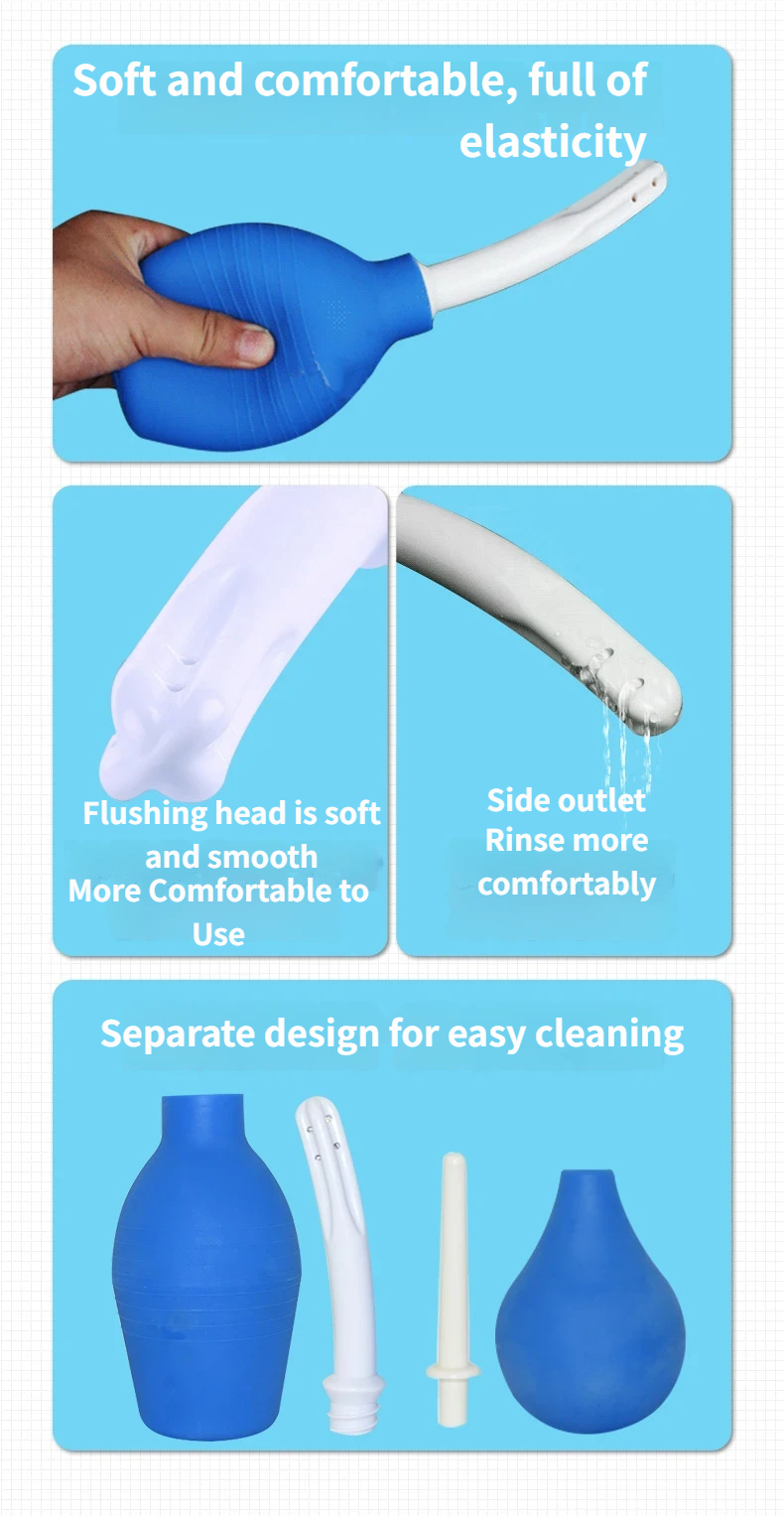 Anal Rinse Bulb – Enema Cleaning Tool for Men & Women, Portable Anal Washer