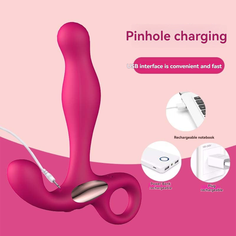 Silver-plated anal sex toys for both men and women, beginner-friendly sex toys, high-intensity vibrating silicone anal plugs
