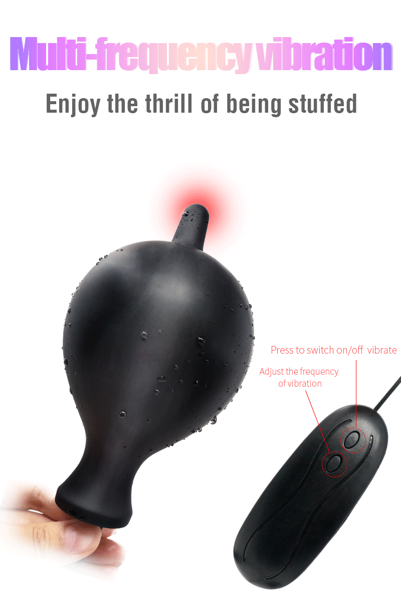 Inflatable anal plug: Anal dilator balloon, remote control