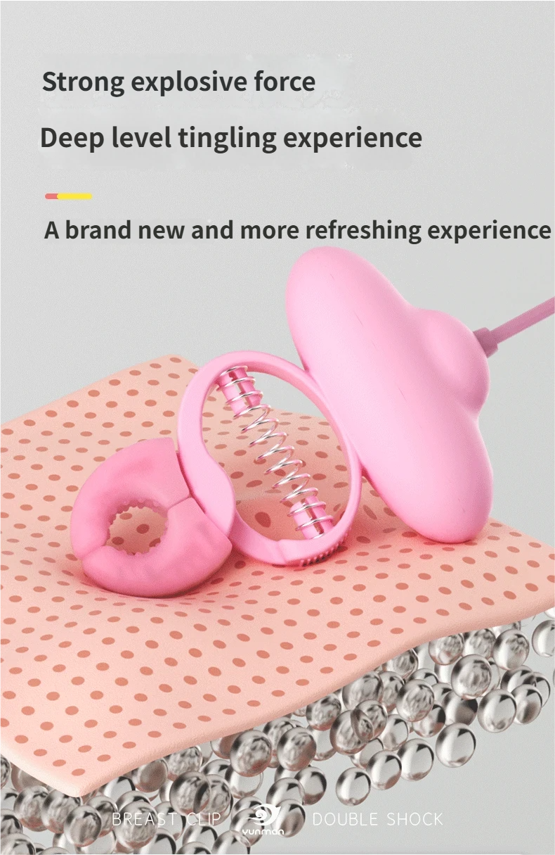 Teasing Kit - Vibrating Nipple Clamps and Remote Control Collar-Powerful burst vibration fordeep, numbing experience