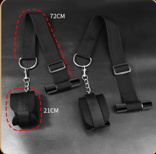 Door Sex Swing straps featuring adjustable lengths of 72CM and 21CM for bondage play.