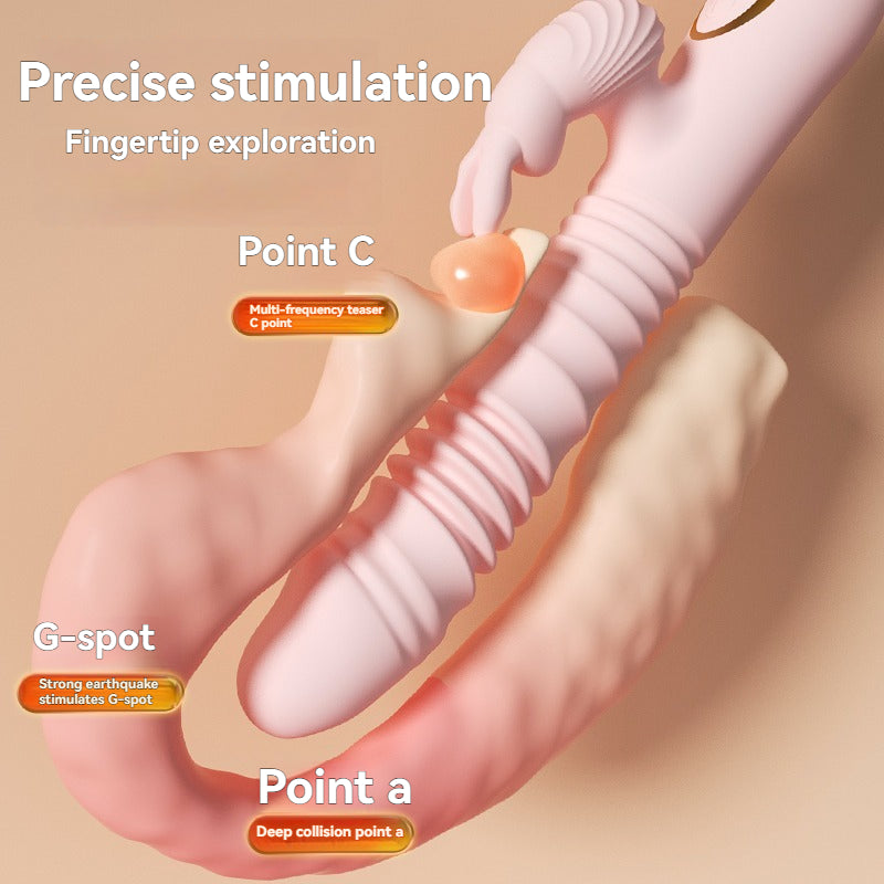Rabbit Vibrator Extendable, realistic penis-shaped -Precise stimulation Fingertip exploration