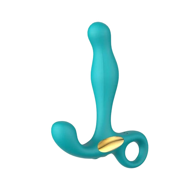 Vibrating silicone anal plug: with silver-plated edges, an entry-level sex toy.