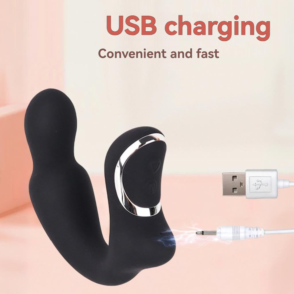 Male prostate massager, male vibrating anal plug, high-quality silicone anal plug masturbator, adult sex toy