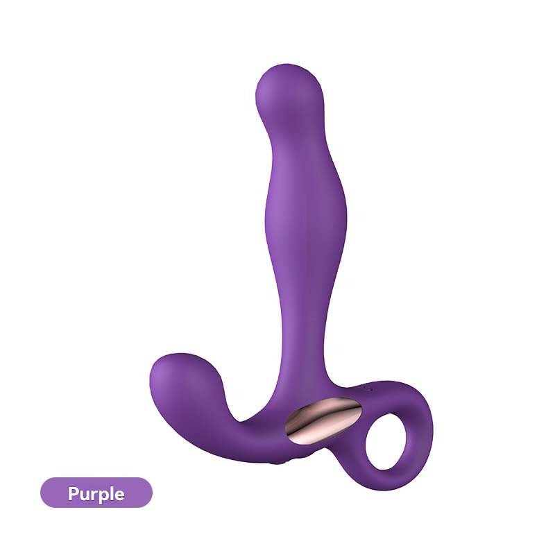 Silver-plated anal sex toys for both men and women, beginner-friendly sex toys, high-intensity vibrating silicone anal plugs