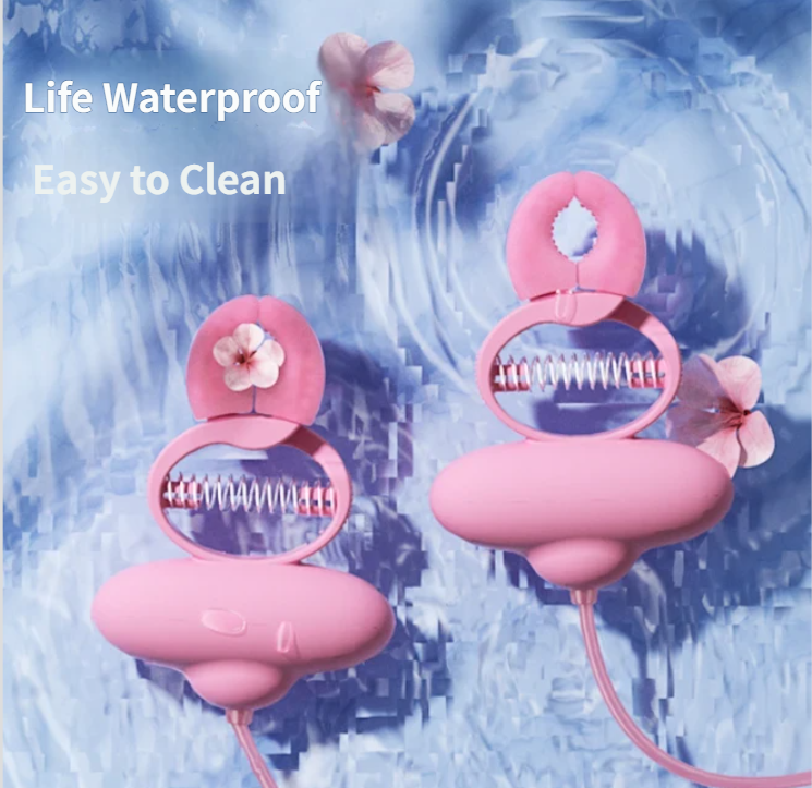 Teasing Kit - Vibrating Nipple Clamps and Remote Control Collar Life Waterproofing Easy to clean
