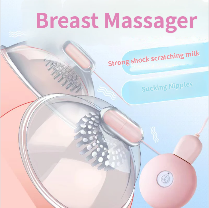 Breast Vibrator with strong suction and massage features for nipple stimulation and relaxation.