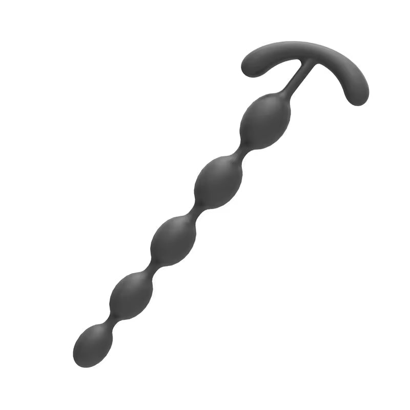 Anal Plug for Beginners with teardrop-shaped silicone beads design for comfort and pleasure.