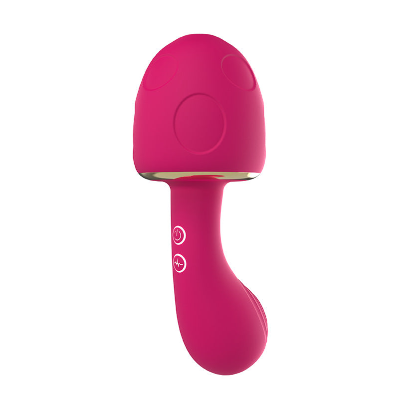 Dou Dou Mushroom Suction Vibrator in Rose Red