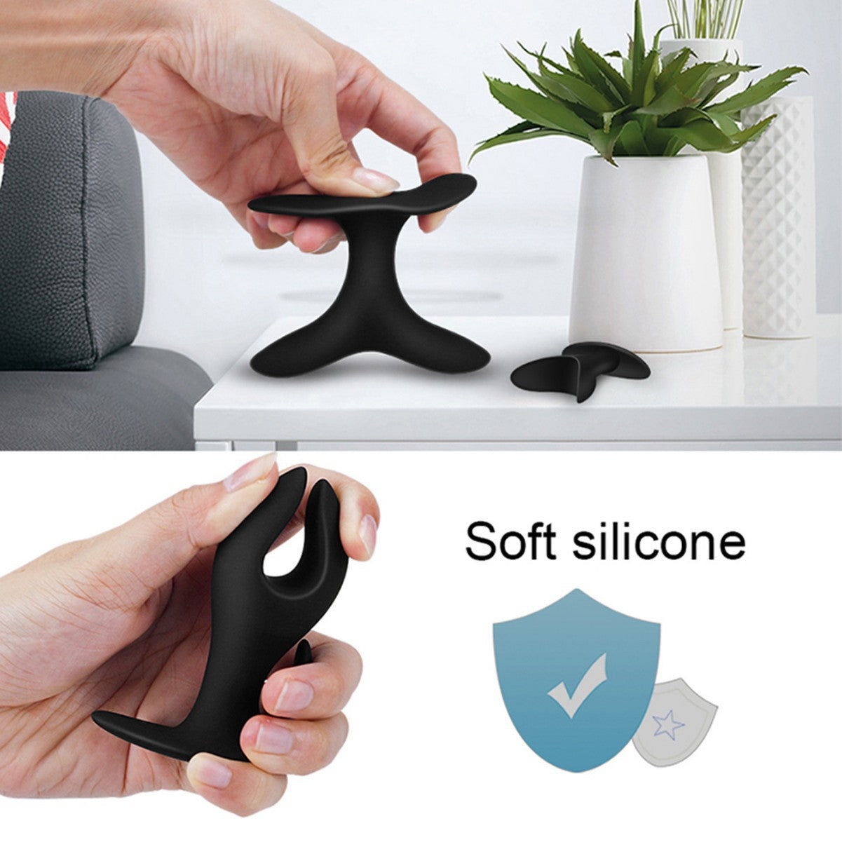 V-Shaped Expanding Silicone Anal Plug — Anal Stimulation