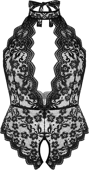 Sexy Plus Size See Through Lingerie-black one